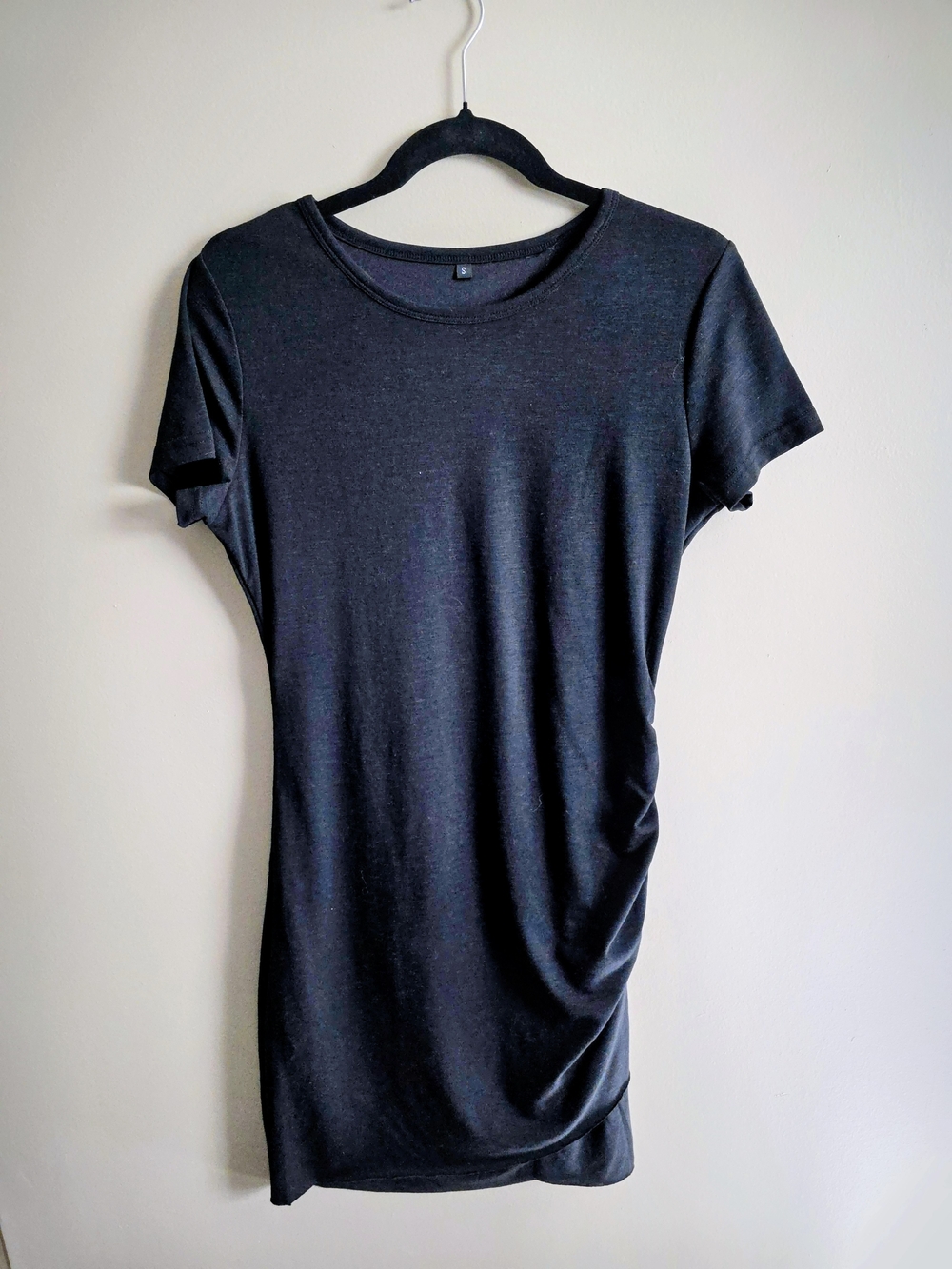 Basic Black Short Sleeve Tee Dress